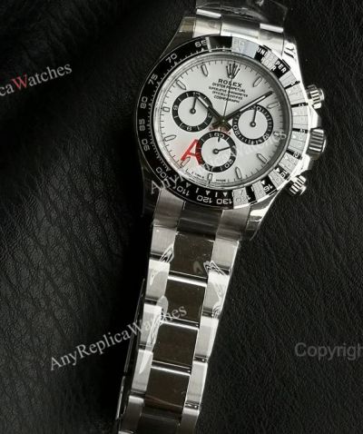 VS Rolex Daytona White Face 40mm Cal.4131 Movement Black Ceramic Bezel Chromalight Watch